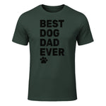 Best Dog Dad Ever – Vintage Dog Daddy – Retro Doggy Father in Forest Green - front view