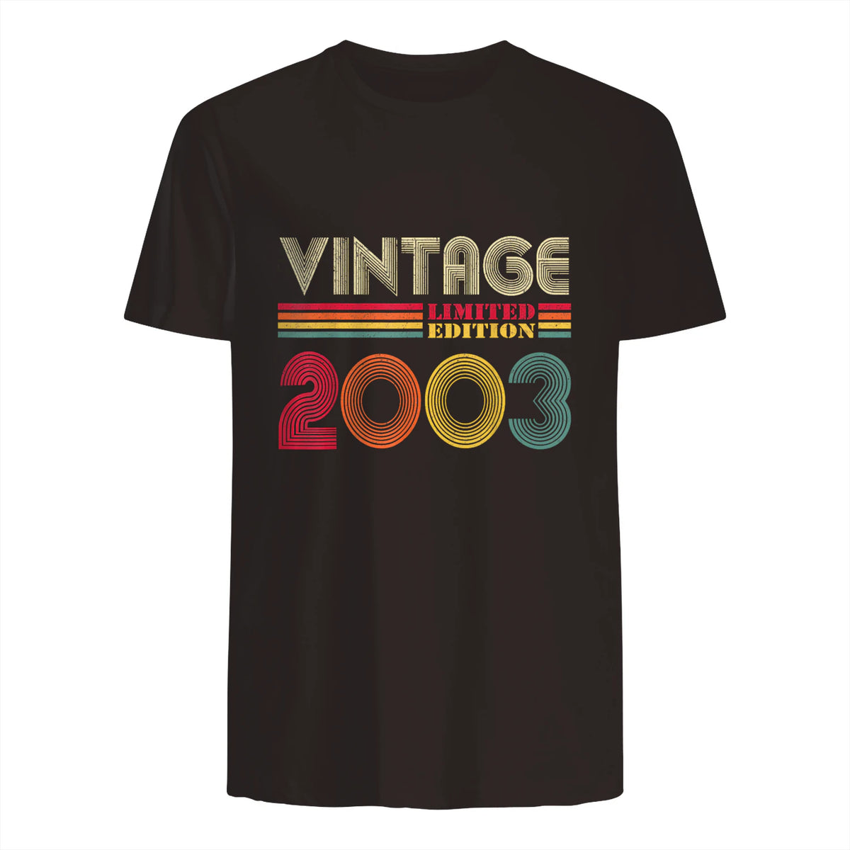 Vintage Twenty-First Birthday Gift T-Shirt in Dark Chocolate - back view
