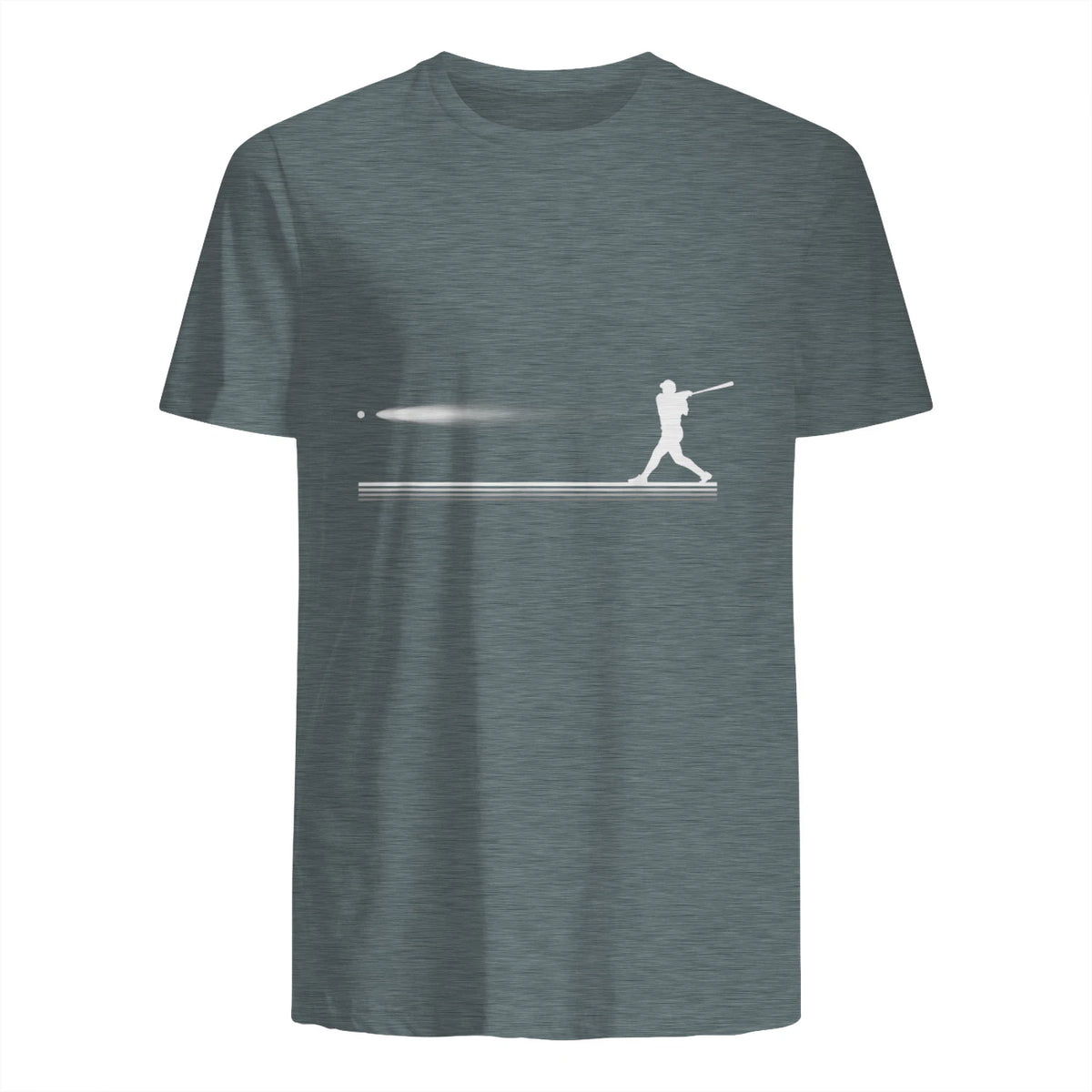 Baseball Apparel - Baseball T-Shirt in Dark Heather - back view