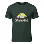 Drôle Les Beagles Beagle Dog Sitter Doggy Puppy Crosswalk in Forest Green - front view