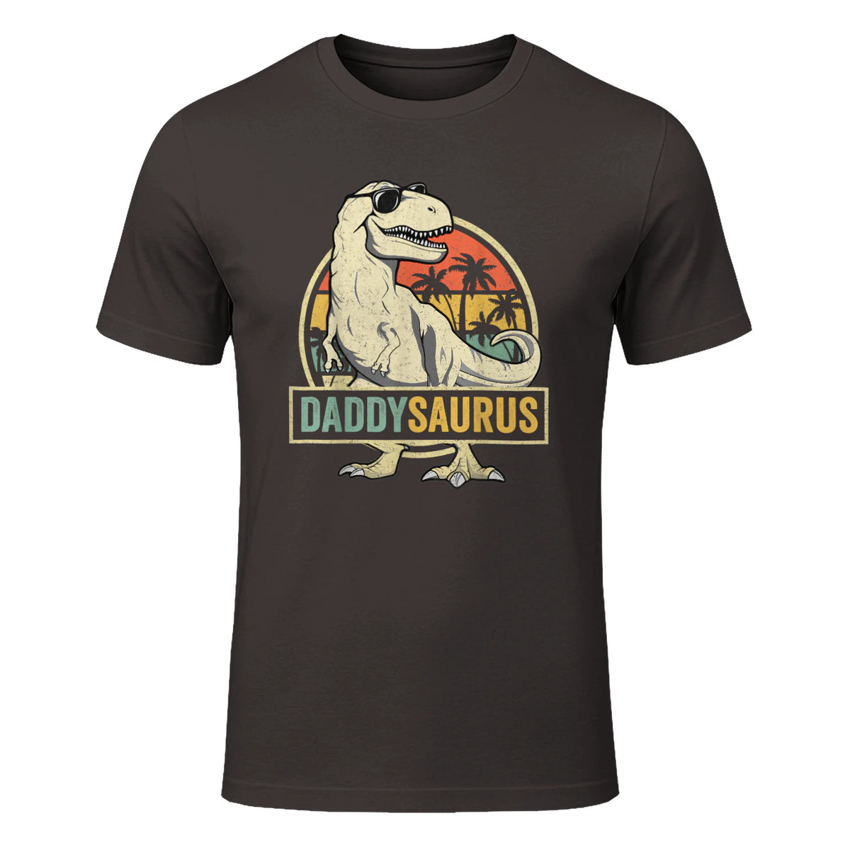Daddysaurus T Rex Dinosaur Daddy Saurus Family Matching in Dark Chocolate - front view