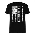 Step Dad Best Bonus Dad Ever For Stepdad American Flag in Black - back view