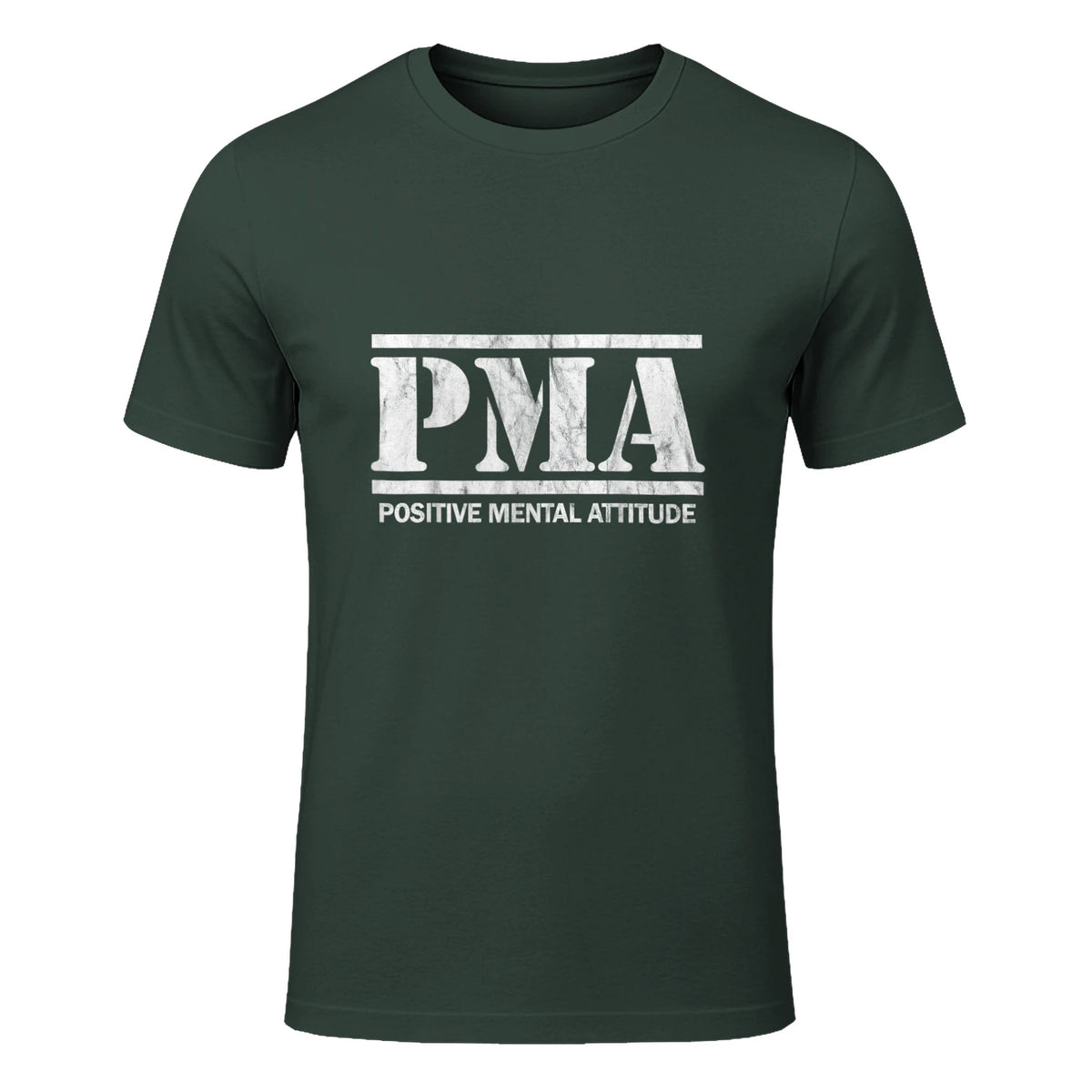Attitude mentale positive. PMA in Forest Green - front view