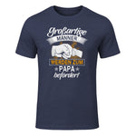 Vatertag Vaterschaft Geschenke Großartige Männer Werden Zum Papa Befördert Werdender Vater , Schwarz, S, V-Aussch in Heather Navy - front view
