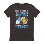 bientôt papa 2026 Annonce Futur Papa Humour Nouveau Papa tee in Dark Chocolate - back view