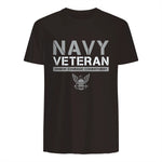 US Navy - Veteran Honor Courage Commitment T-Shirt in Dark Chocolate - back view