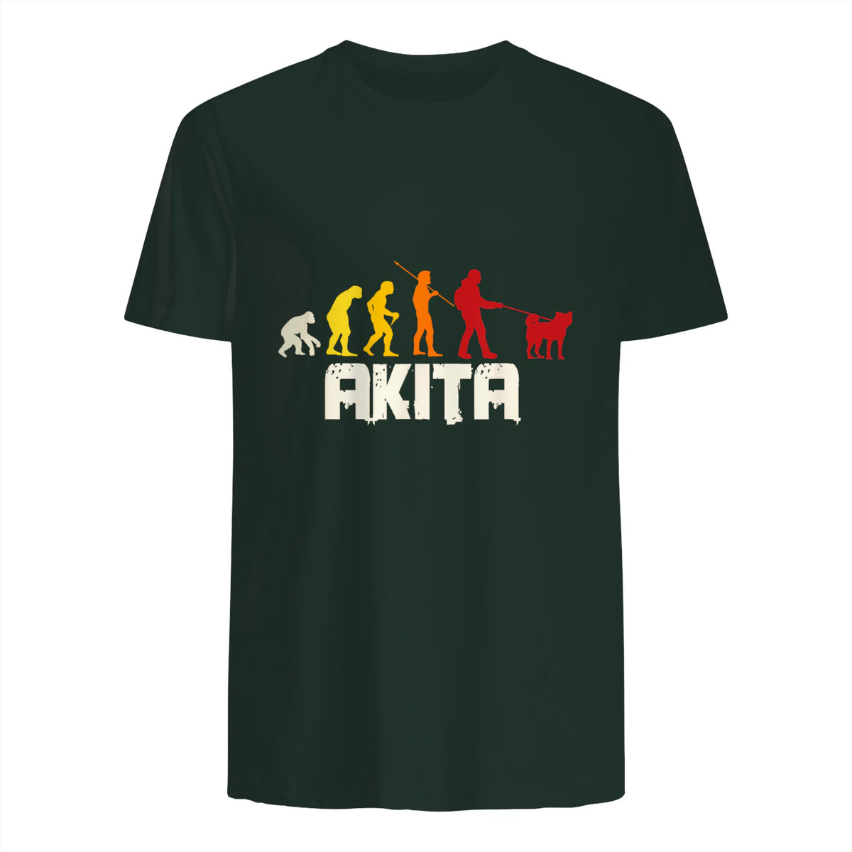 Akita Inu Evolution Chien Japon in Forest Green - back view