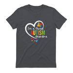 I'm A Proud Grandma Love Heart Autism Awareness Puzzle in Charcoal - back view