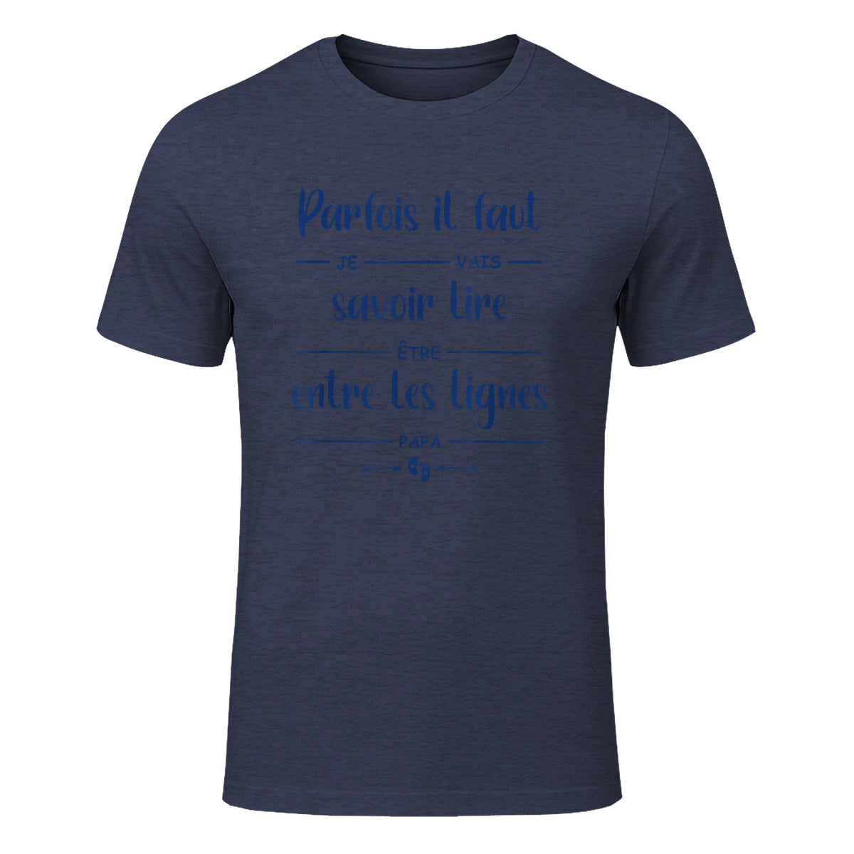 Futur Papa Annonce Grossesse bébé Je Vais être Papa in Heather Navy - front view