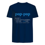 Pop Pop Gifts Grandpa Fathers Day in Navy - back view