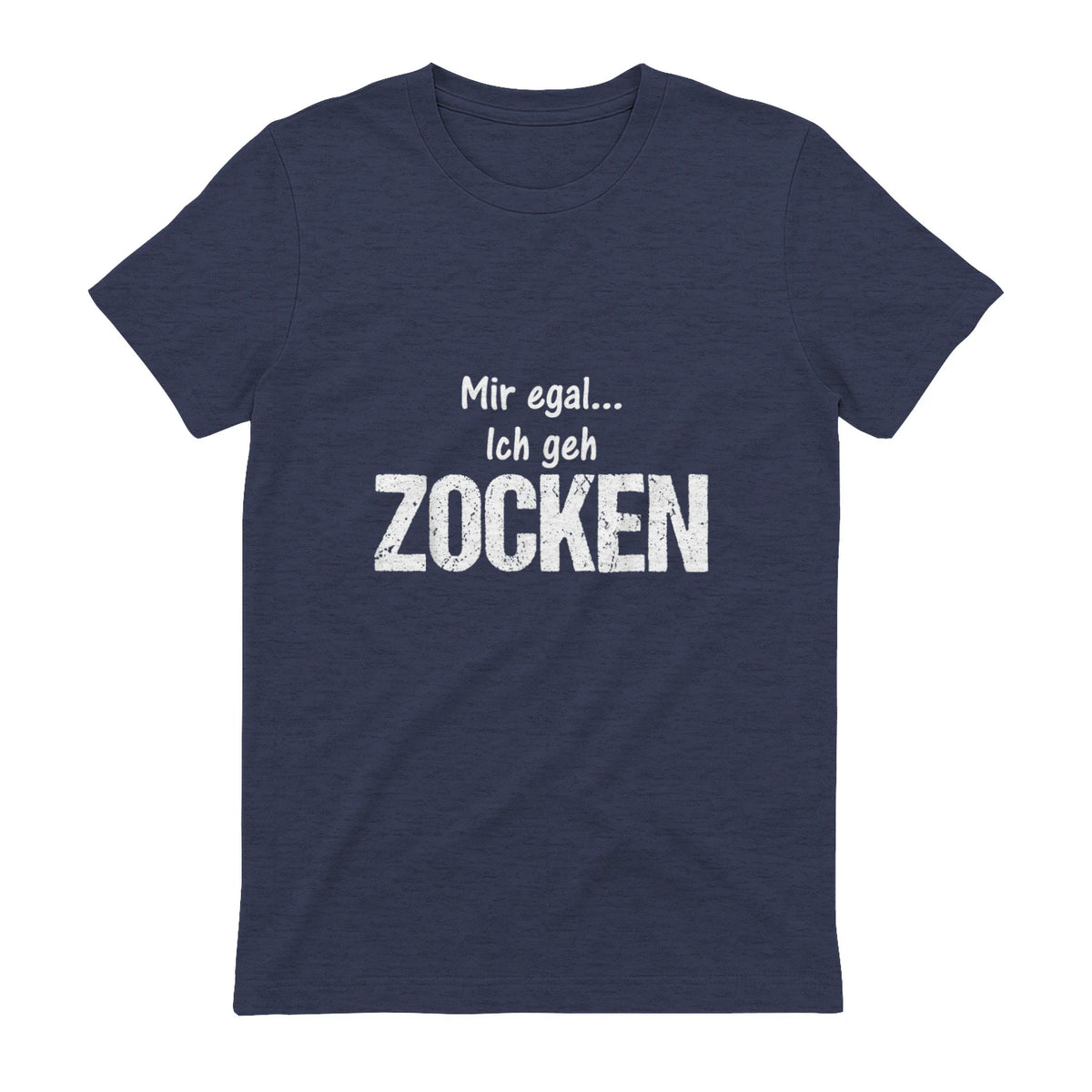 Lustige Weihnachts Geschenke Adventskalender Ideen Mir egal ich geh zocken Unisex Schwarz S Klassische Passform in Heather Navy - back view