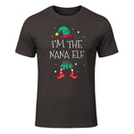 I'm The Nana Elf Shirt Matching Family Outfits Christmas in Dark Chocolate - front view