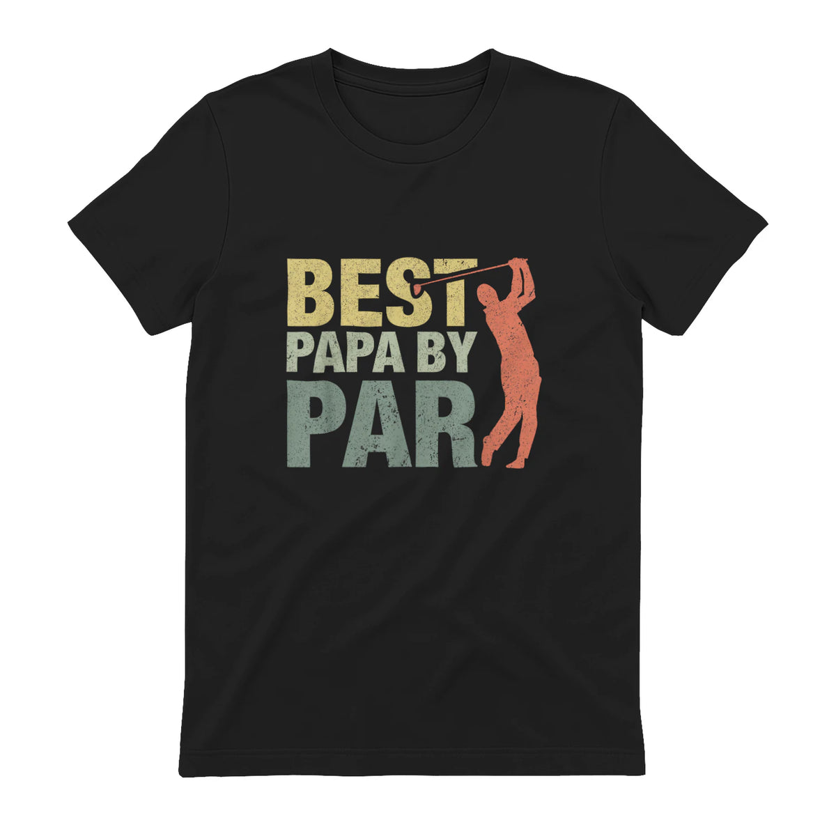 Funny Best Papa By Par Father's Day Golf Gift Grandpa in Black - back view