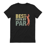 Funny Best Papa By Par Father's Day Golf Gift Grandpa in Black - back view