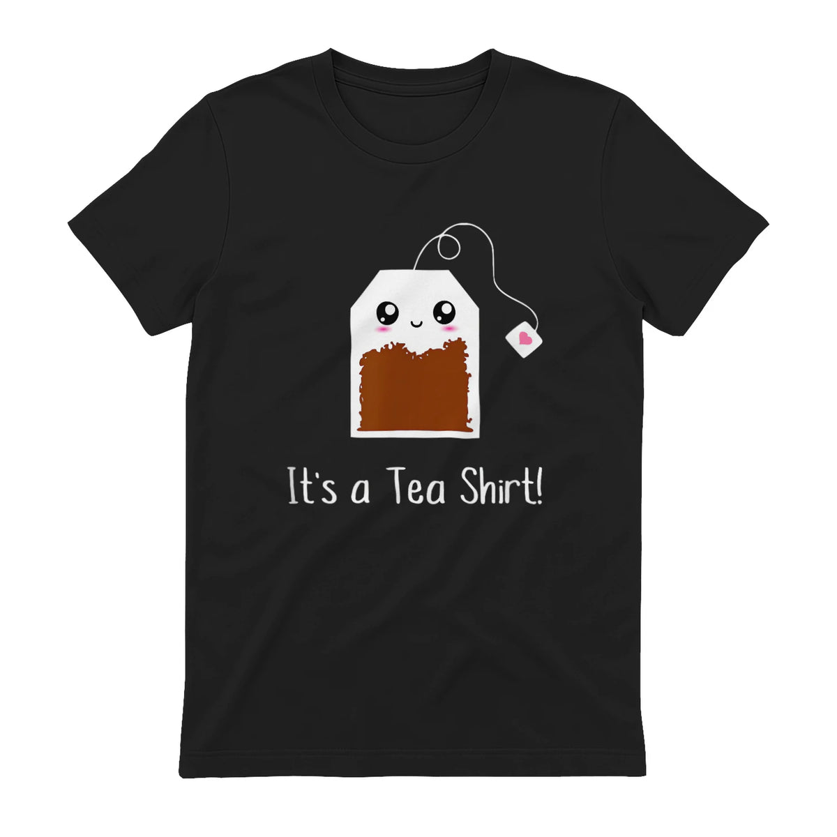 It's a Tea Shirt funny kawaii cute Tea humour Tshirt Tee in Black - back view