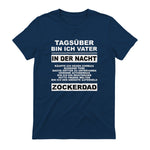 Zockerdad PC Spiele Gaming Zocken Konsole T-Shirt in Navy - back view