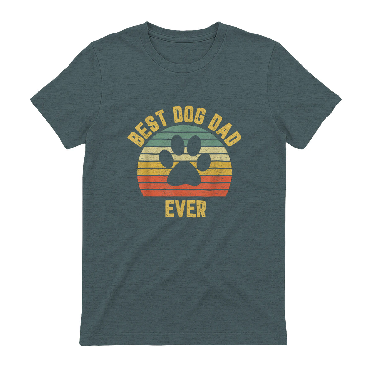 Vintage Dog Dad Cool Father's Day Gift Retro in Dark Heather - back view