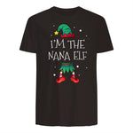 I'm The Nana Elf Shirt Matching Family Outfits Christmas in Dark Chocolate - back view