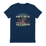 Veteran US Air Force TShirt - American Betsy Ross Flag T-Shirt in Navy - back view