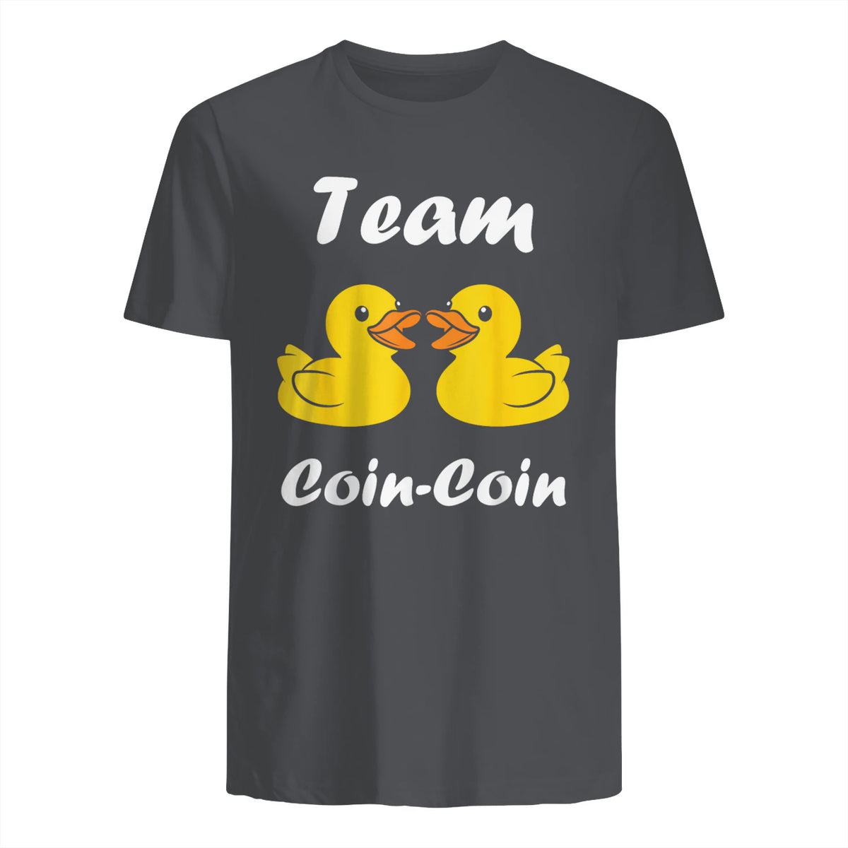 Citation Canard Enfant Humour Team Canards Coin-Coin in Charcoal - back view