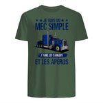 Camion et Routier, mec Simple, Chauffeur Poids Lourds in Military Green - back view
