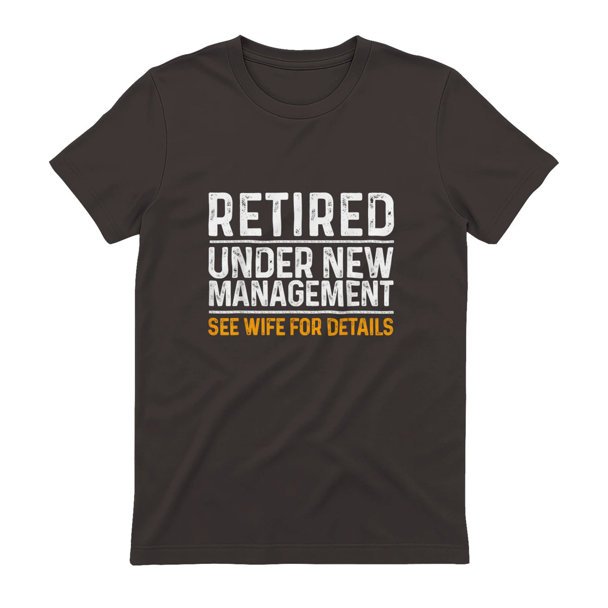 Funny Retirement Party Men's T-Shirt - Dad Humor, Classic Fit, Short Sleeve - Black in Dark Chocolate - back view