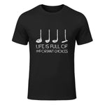 Golfing Men Sports Funny Golfer Golf T-Shirt in Black - front view