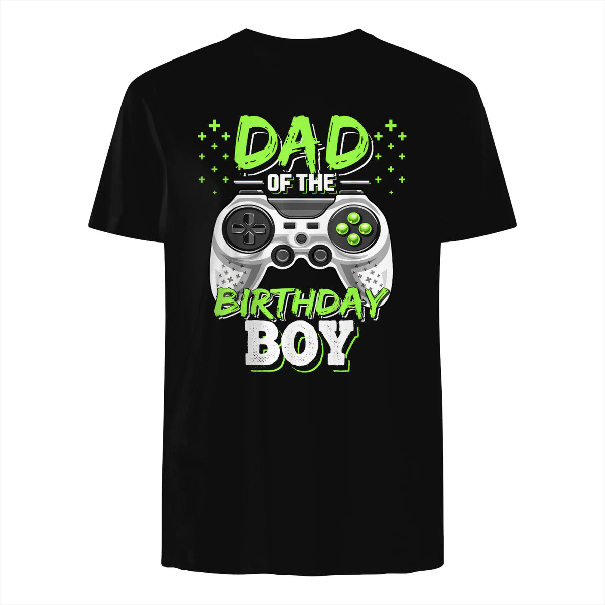 Dad of The Birthday Boy Matching Video Gamer Birthday Party in Black - back view
