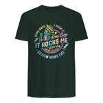 Autism Mama Life Some Days I Rock It Some Days It Rock Me in Forest Green - back view