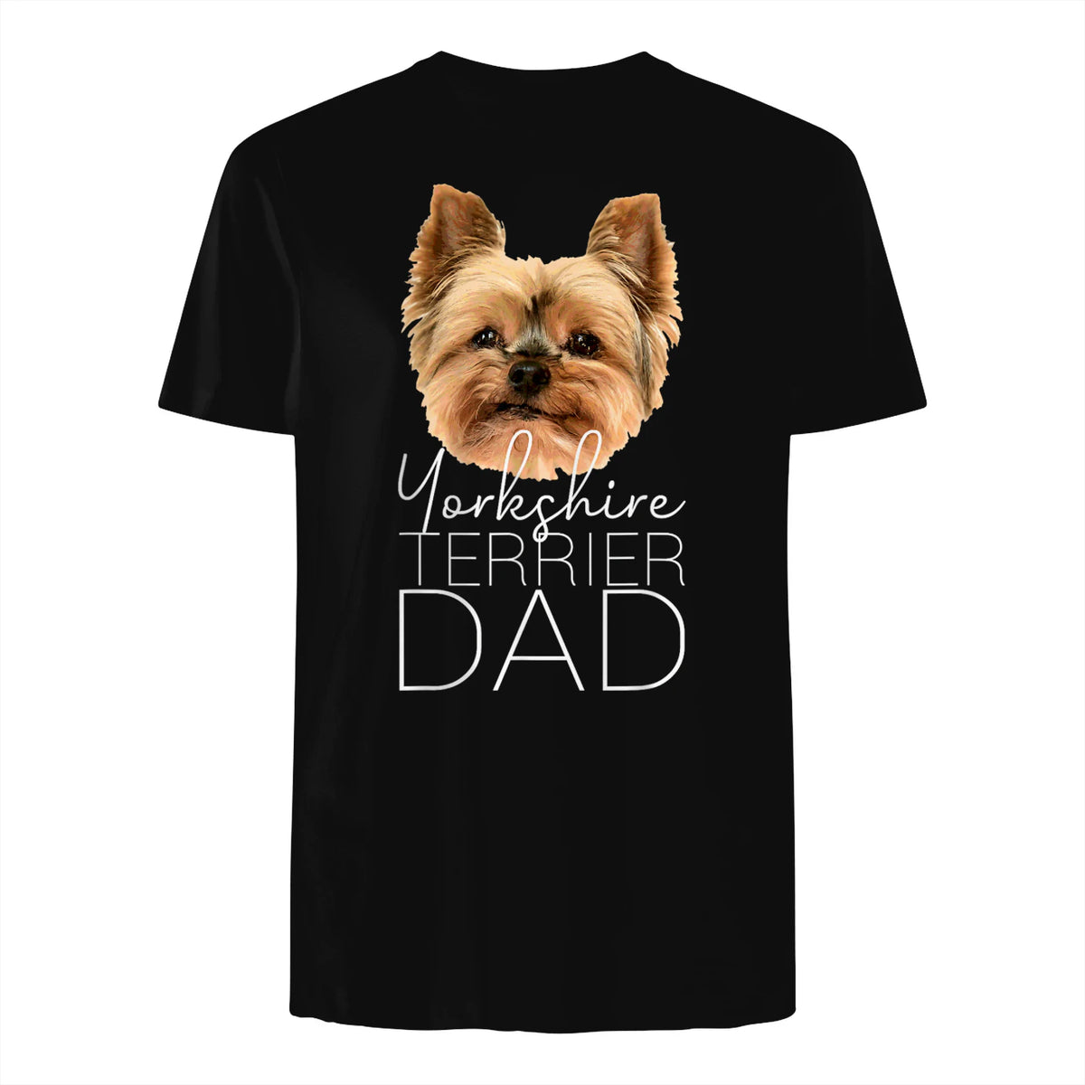 Dog Dad Yorkshire Terrier – Chien Papa in Black - back view