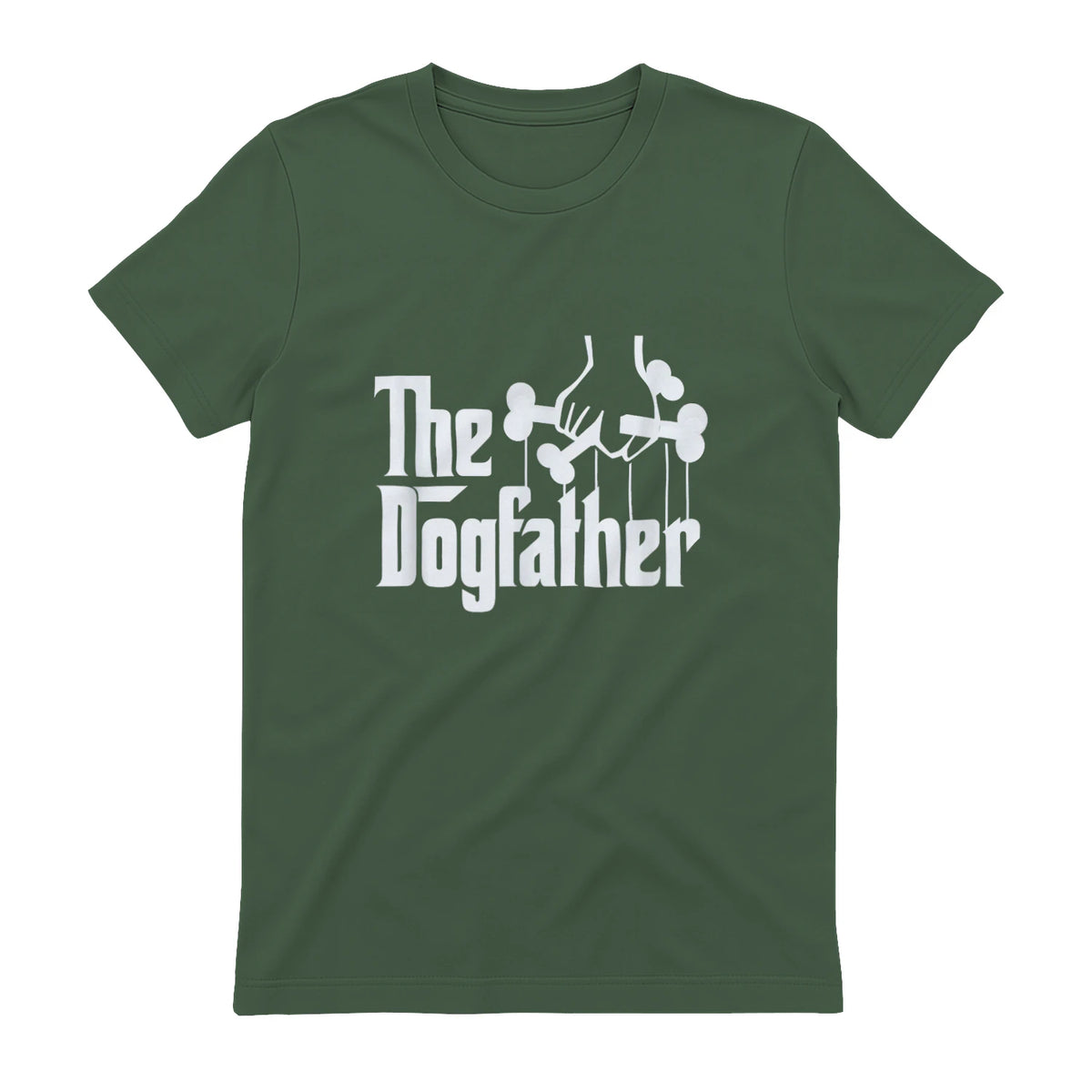The Dogfather Dog Dad Dog Lover in Military Green - back view