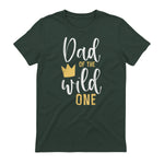 Dad of the Wild One First Birthday Daddy T-Shirt in Forest Green - back view