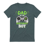 Dad of The Birthday Boy Matching Video Gamer Birthday Party in Dark Heather - back view