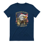 Anniversary Eagle Liberty Bell T-Shirt in Navy - back view