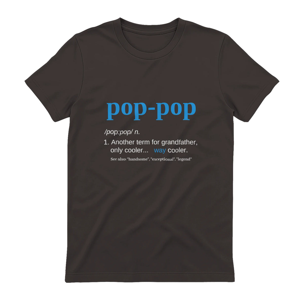 Pop Pop Gifts Grandpa Fathers Day in Dark Chocolate - back view