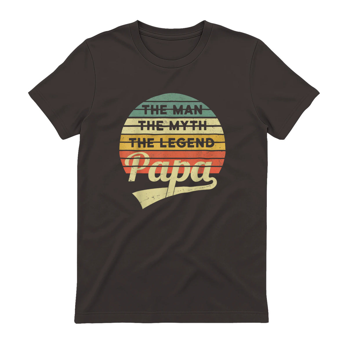 Vatertag Retro - The Man The Myth The Legend Papa in Dark Chocolate - back view