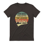 Vatertag Retro - The Man The Myth The Legend Papa in Dark Chocolate - back view