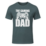 The Gaming Dad Game Controller Spruch Geschenkidee Vatertag T-Shirt in Dark Heather - front view