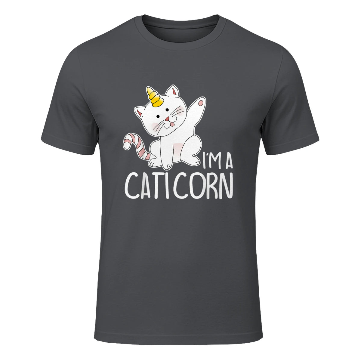 Chats Licorne I Chaton doux I Licorne I Chats in Charcoal - front view