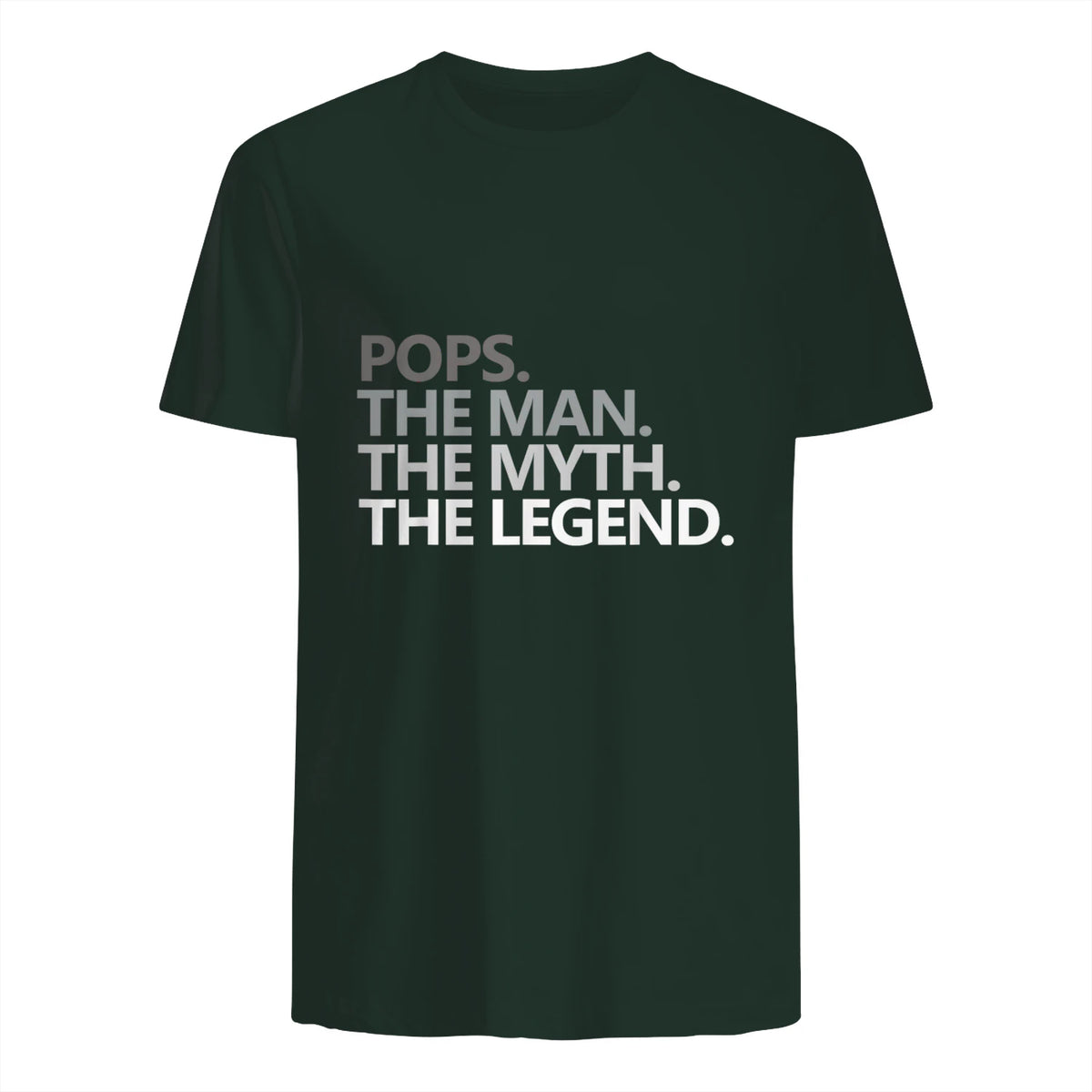 POPS GRANDPA DAD BIRTHDAY Father's Day Funny Men Gift in Forest Green - back view