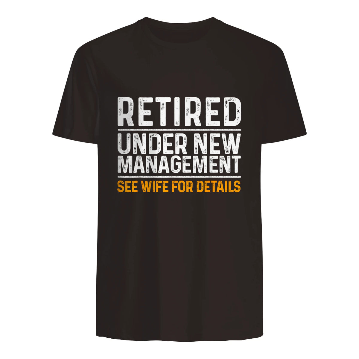 Funny Retirement Party Men's T-Shirt - Dad Humor, Classic Fit, Short Sleeve - Black in Dark Chocolate - back view