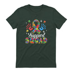 Autism Awareness Autism Support Squad Family in Forest Green - back view