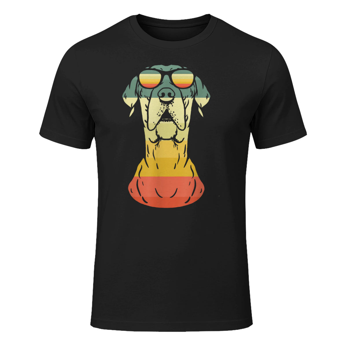 Cadeaux cool pour propriétaire de dogue allemand rétro vintage in Black - front view