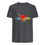 Tom Petty and The Heartbreakers Classic Logo T-Shirt in Charcoal - back view