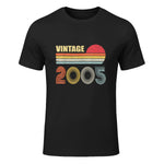 Vintage Nineteenth Birthday T-Shirt in Black - front view