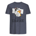 Offizielles Schlafshirt Katze Kater Katzen in Heather Navy - back view
