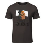 Offizielles Schlafshirt Dackel Hund Dachshund Teckel in Dark Chocolate - front view