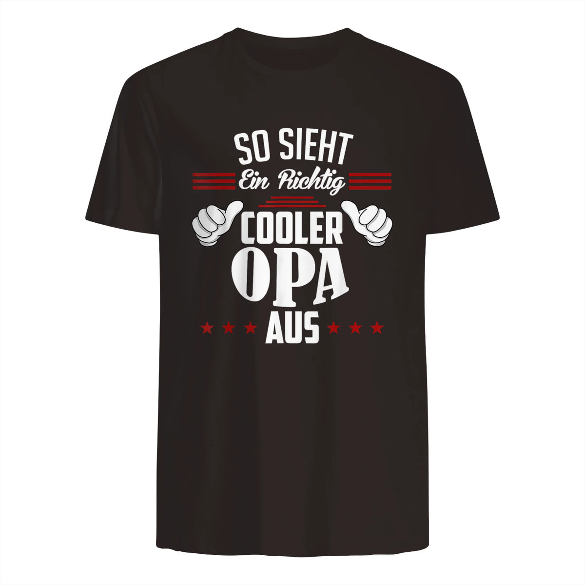 Opa SAGT So Sieht EIN richtig Cooler Opa aus Großvater in Dark Chocolate - back view