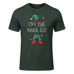 I'm The Nana Elf Shirt Matching Family Outfits Christmas in Forest Green - front view