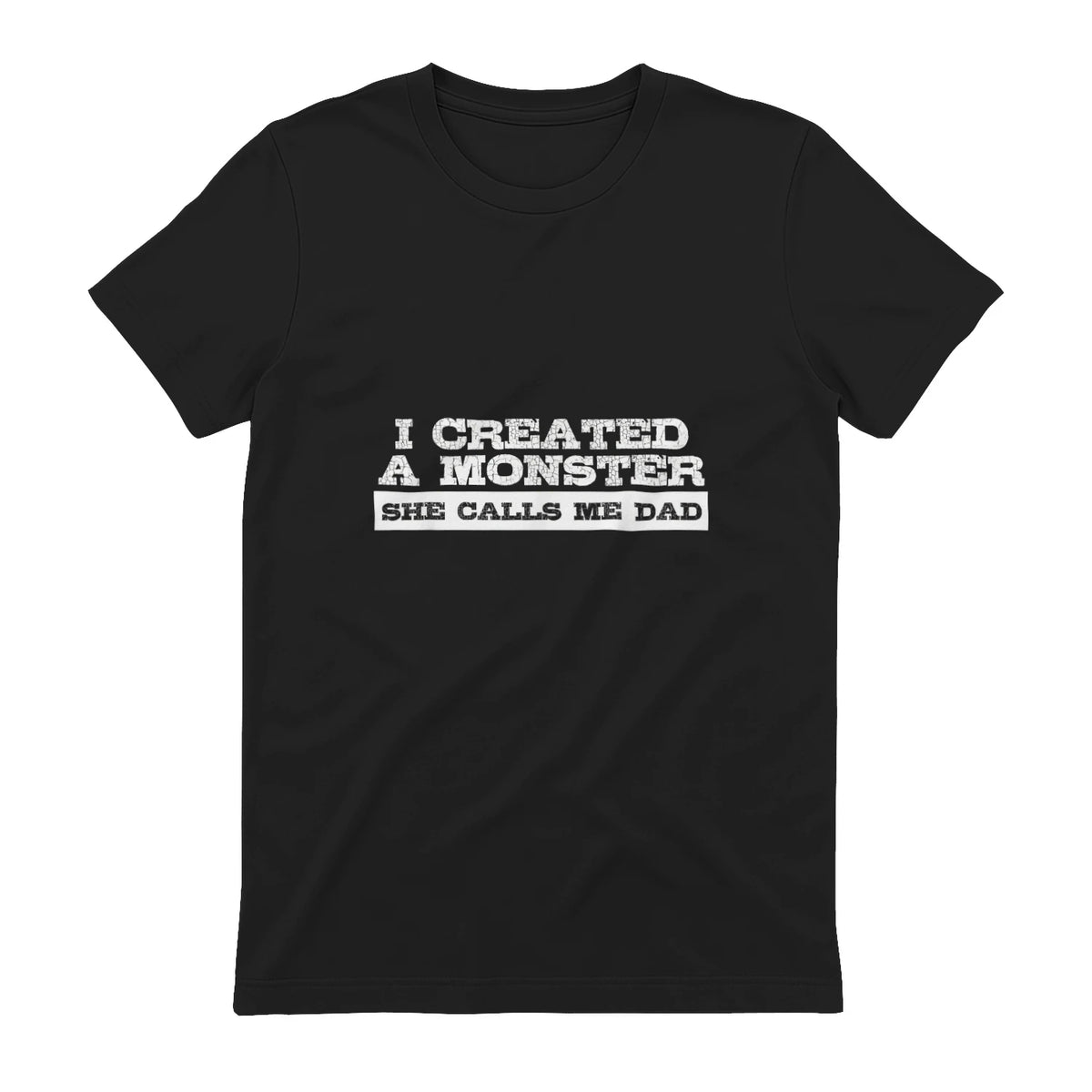 Funny Tshirt Gift for Dad from Daughter First Father's Day in Black - back view